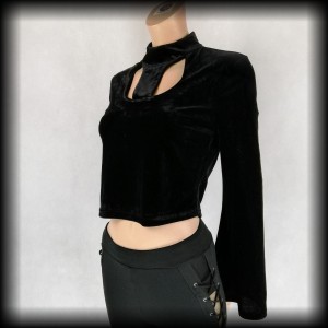 Bluzka aksamitna Banned S/M goth victorian