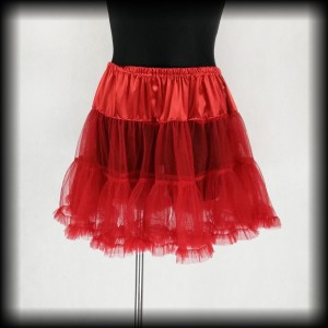 Halka tiulowa mini czerwona SL-XXL