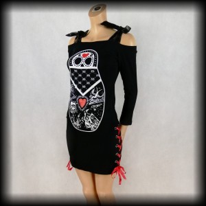 Sukienka Vixxsin S Matrioszka Mini Punk Gothic 