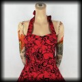 Sukienka Pin Up Punk H&amp;R S mini old school tattoo czerwona3.jpg