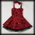 Sukienka Pin Up Punk H&amp;R S mini old school tattoo czerwona6.jpg