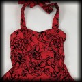 Sukienka Pin Up Punk H&amp;R S mini old school tattoo czerwona7.jpg