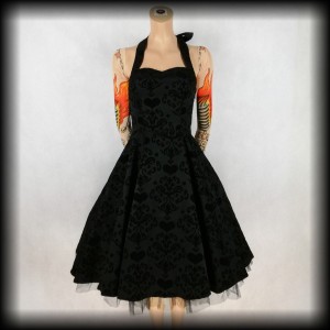 Sukienka Pin Up Hearts & Roses S czarna elegancka