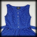 Sukienka Pin Up Hearts &amp; Roses XL niebieska w groszki7.jpg