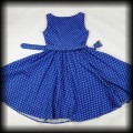 Sukienka Pin Up Hearts &amp; Roses XL niebieska w groszki91.jpg