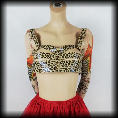 Biustonosz cyber S Savage Garden panterka NOWY bralet crop.jpg