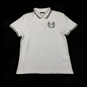 Polo ACAB XL białe z czarną lamówką A.C.A.B.   