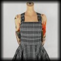 Sukienka Pin Up Hell Bunny XS szara kratka retro3.jpg