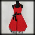 Sukienka Pin Up Hearts &amp; Roses L czerwona w groszki.jpg