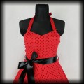 Sukienka Pin Up Hearts &amp; Roses L czerwona w groszki2.jpg