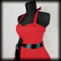 Sukienka Pin Up Hearts &amp; Roses L czerwona w groszki3.jpg