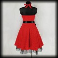 Sukienka Pin Up Hearts &amp; Roses L czerwona w groszki7.jpg