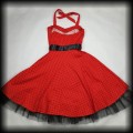 Sukienka Pin Up Hearts &amp; Roses L czerwona w groszki9.jpg