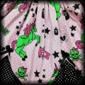 Sukienka mini Hell Bunny XL zombie unicorn różowa w groszki9.jpg