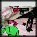 Sukienka mini Hell Bunny XL zombie unicorn różowa w groszki91.jpg