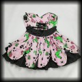 Sukienka mini Hell Bunny XL zombie unicorn różowa w groszki92.jpg