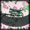 Sukienka mini Hell Bunny XL zombie unicorn różowa w groszki93.jpg
