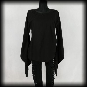 Bluzka gotycka lniania Bares M-XL rozmiar uniwersalny