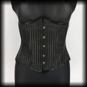 Gorset underbust XL (30 cali) czarny w prążki