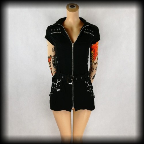 Sukienka mini Hearts &amp; Roses S Punk Gothic Cyber.jpg