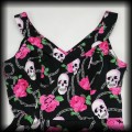 Sukienka Pin Up Punk H&amp;R XL czaszki róże7.jpg