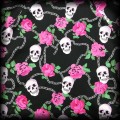 Sukienka Pin Up Punk H&amp;R XL czaszki róże8.jpg