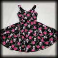 Sukienka Pin Up Punk H&amp;R XL czaszki róże91.jpg