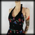 Sukienka Pin Up Punk Banned S mini old school czaszki i wisienki4.jpg