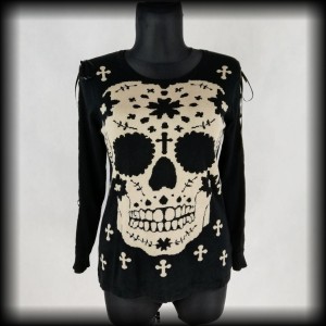 Sweter Banned XLczaszka goth punk 