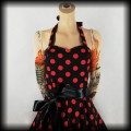 Sukienka Pin Up H&amp;R M czarna w czerwone grochy3.jpg