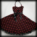 Sukienka Pin Up H&amp;R M czarna w czerwone grochy6.jpg