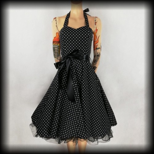 Sukienka Pin Up H&amp;R XS w groszki.jpg