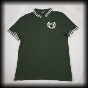 Polo ACAB XL oliwkowe z białą lamówką A.C.A.B. 