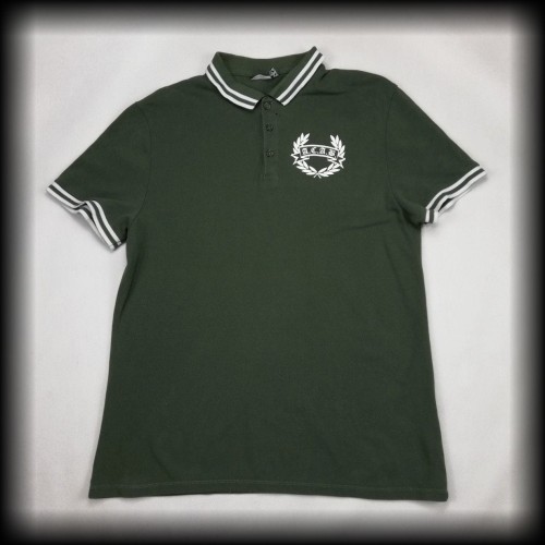 Polo ACAB XL oliwkowe z białą lamówką A.C.A.B..jpg