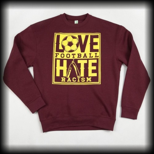 Bluza Love Football Hate Racism M Nowa.jpg