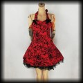 Sukienka Pin Up Punk H&amp;R S mini old school tattoo czerwona 2.jpg