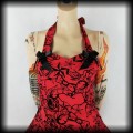 Sukienka Pin Up Punk H&amp;R S mini old school tattoo czerwona 23.jpg