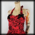 Sukienka Pin Up Punk H&amp;R S mini old school tattoo czerwona 24.jpg