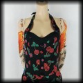 Kombinezon Pin Up Punk Banned S mini old school czaszki i wisienki3.jpg