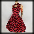 Sukienka Pin Up S Hearts &amp; Roses dzikość serca2.jpg