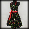 Sukienka Pin Up Hearts &amp; Roses XL wisienki wiązana na szyi2.jpg