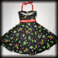 Sukienka Pin Up Hearts &amp; Roses XL wisienki wiązana na szyi9.jpg