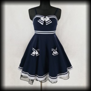 Sukienka Pin Up Banned M/L marynarska Dancing Days