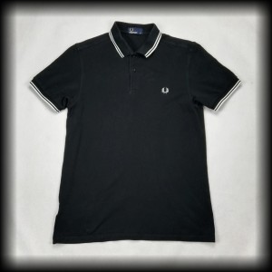 Polo Fred Perry M czarne z białą lamówką
