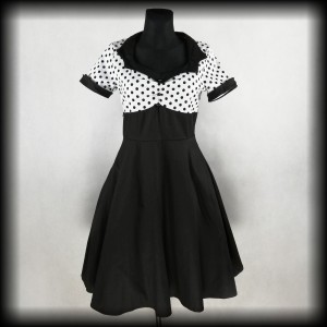 Sukienka Pin Retro L rozkloszowana z rękawkami