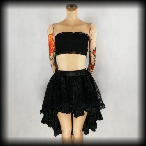 Spódnica goth asymetryczna S-L burleska