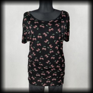 Bluzka oversize czaszko wisienki L Rock Rebel