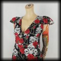 Sukienka Black Roses M czaszki i róże4.jpg