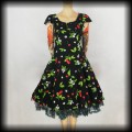 Sukienka Pin Up Hearts &amp; Roses S wisienki z rękawkami.jpg