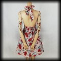 Sukienka Pin Up Punk czaszki i róże M Black Roses różowa5.jpg